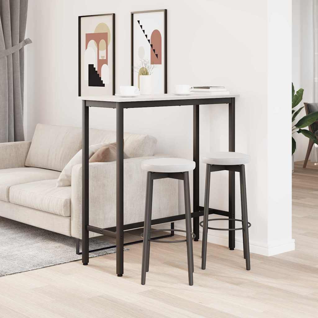 Tisch Weiß 100 x 40 x 101 cm Ingenieure Holz und Stahl