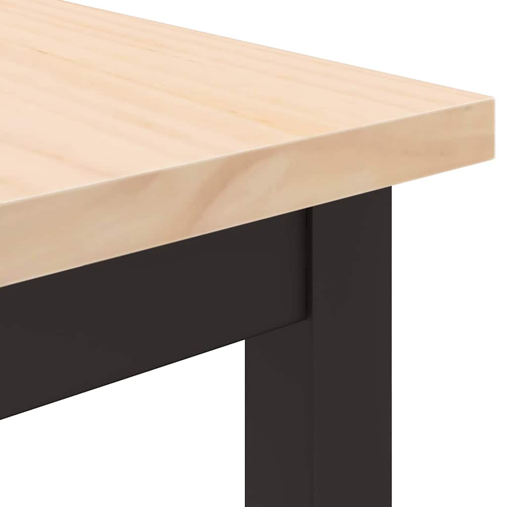 vidaXL Tisch Natur 100 x 50 x 77 cm Ingenieure Holz und Stahl
