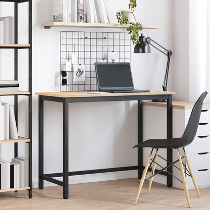 vidaXL Tisch Natur 100 x 50 x 77 cm Ingenieure Holz und Stahl