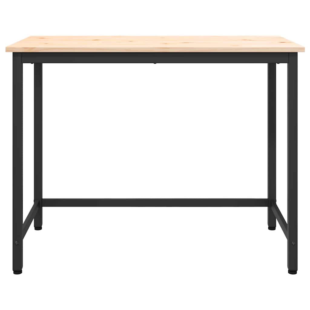 vidaXL Tisch Natur 100 x 50 x 77 cm Ingenieure Holz und Stahl