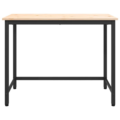 vidaXL Tisch Natur 100 x 50 x 77 cm Ingenieure Holz und Stahl