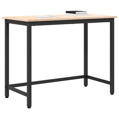 vidaXL Tisch Natur 100 x 50 x 77 cm Ingenieure Holz und Stahl