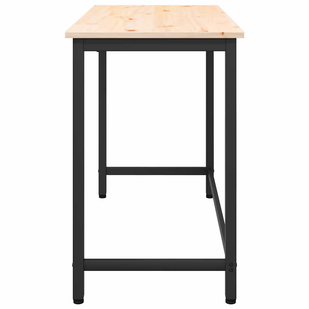 vidaXL Tisch Natur 100 x 50 x 77 cm Ingenieure Holz und Stahl