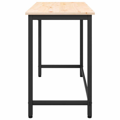 vidaXL Tisch Natur 100 x 50 x 77 cm Ingenieure Holz und Stahl