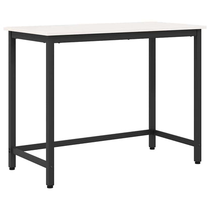vidaXL Tisch Weiß 100 x 50 x 77 cm Ingenieure Holz und Stahl
