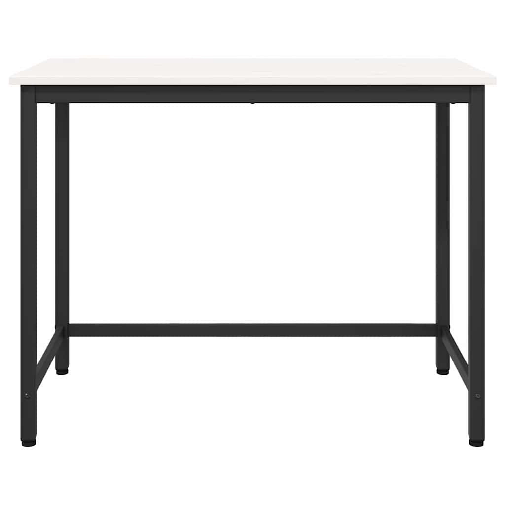 vidaXL Tisch Weiß 100 x 50 x 77 cm Ingenieure Holz und Stahl