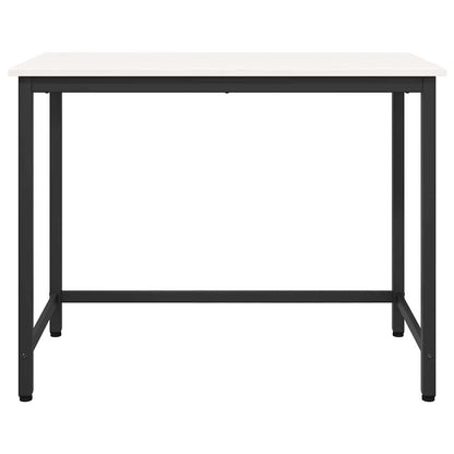 vidaXL Tisch Weiß 100 x 50 x 77 cm Ingenieure Holz und Stahl