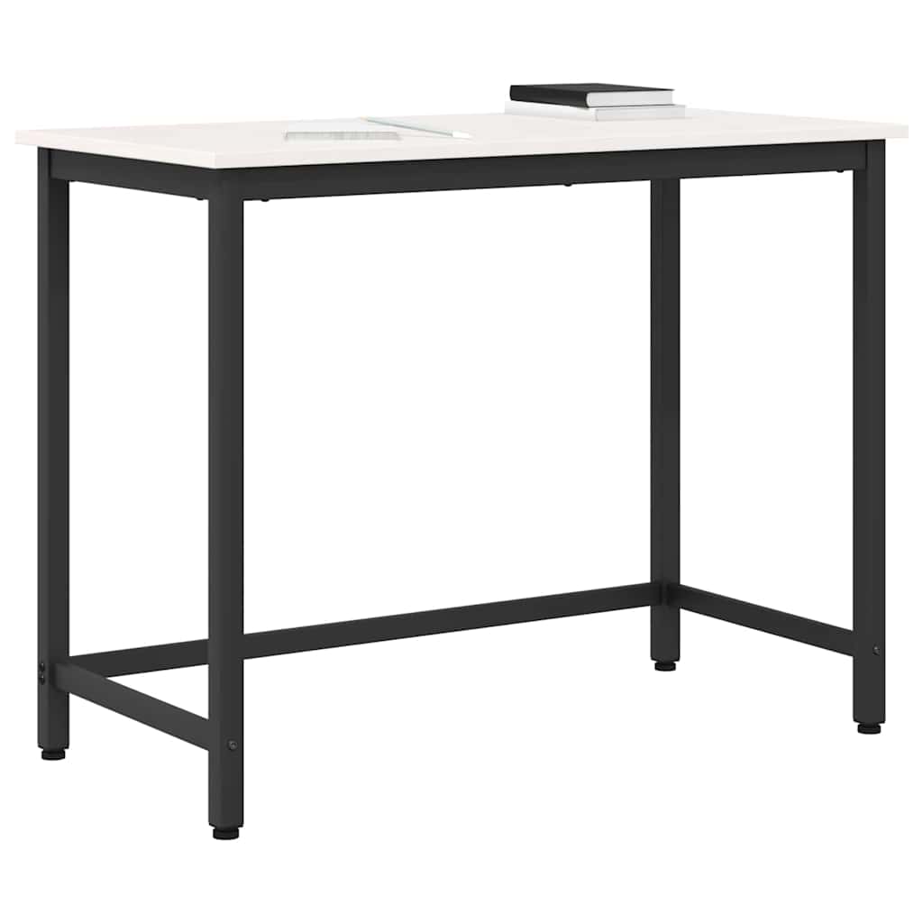 vidaXL Tisch Weiß 100 x 50 x 77 cm Ingenieure Holz und Stahl