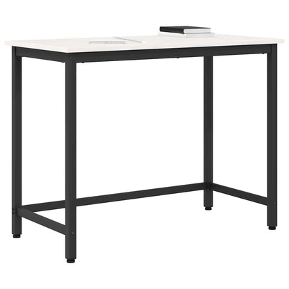 vidaXL Tisch Weiß 100 x 50 x 77 cm Ingenieure Holz und Stahl