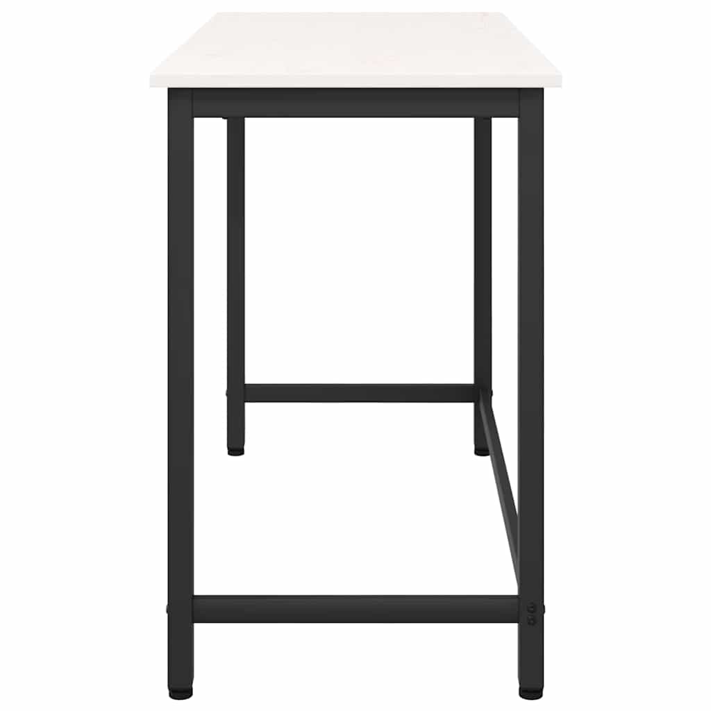 vidaXL Tisch Weiß 100 x 50 x 77 cm Ingenieure Holz und Stahl