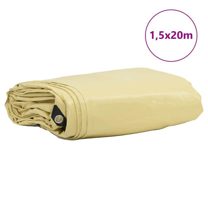 Plane 650g / m² Beige 1,5 x 20 m Canvas mit PVC-Beschichtung
