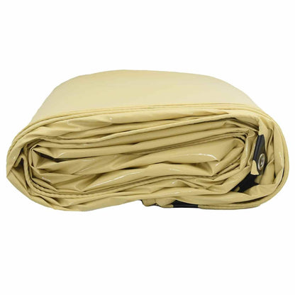 Plane 650g / m² Beige 5 x 7 m Canvas mit PVC-Beschichtung