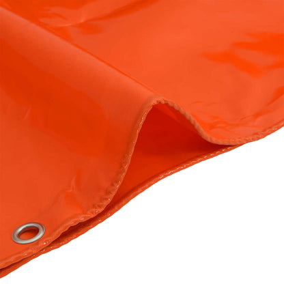 Plane 650g / m² Orange 5 x 8 m Canvas mit PVC-Beschichtung