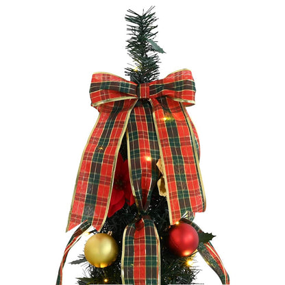 Künstlicher Weihnachtsbaum mit 150 LEDs Grün 185 cm PVC