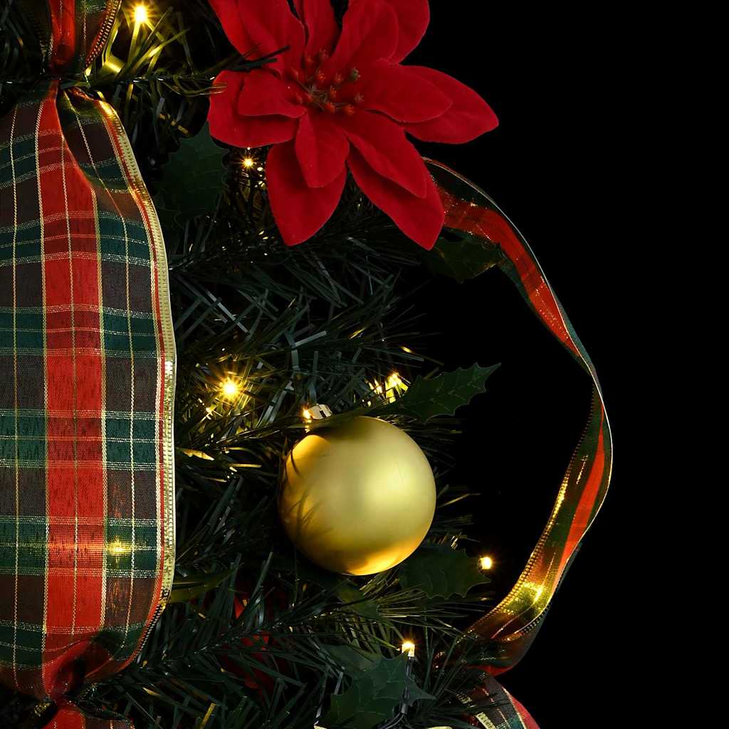 Künstlicher Weihnachtsbaum mit 150 LEDs Grün 185 cm PVC