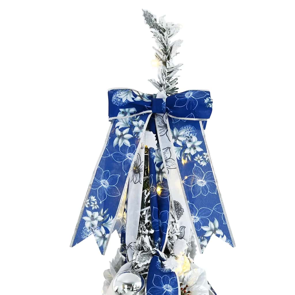 vidaXL Künstlicher Weihnachtsbaum mit 100 LEDs Weiß 150 cm PVC