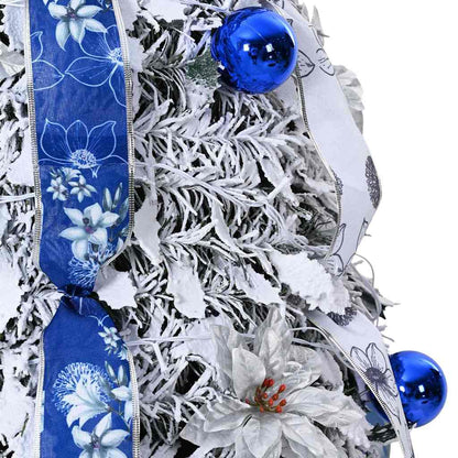 Künstlicher Weihnachtsbaum mit 150 LEDs Weiß 180 cm PVC