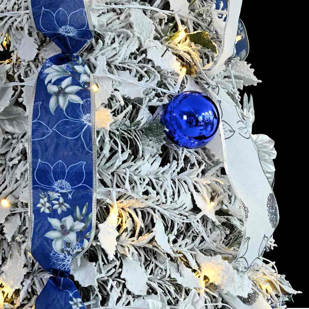 Künstlicher Weihnachtsbaum mit 150 LEDs Weiß 180 cm PVC