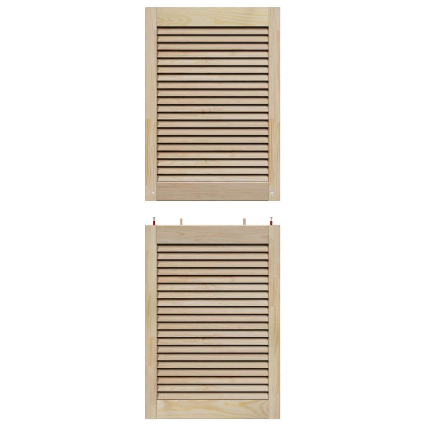 vidaXL Schranktür 4 pcs Natur 140.5 x 2 x 59.5 cm Massives Kiefernholz