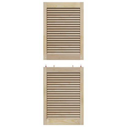 vidaXL Schranktür 4 pcs Natur 140.5 x 2 x 59.5 cm Massives Kiefernholz