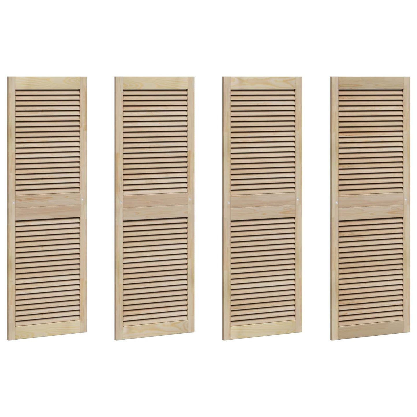 vidaXL Schranktür 4 pcs Natur 140.5 x 2 x 59.5 cm Massives Kiefernholz