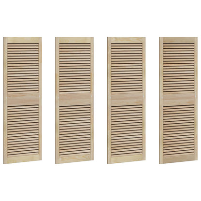 vidaXL Schranktür 4 pcs Natur 140.5 x 2 x 59.5 cm Massives Kiefernholz