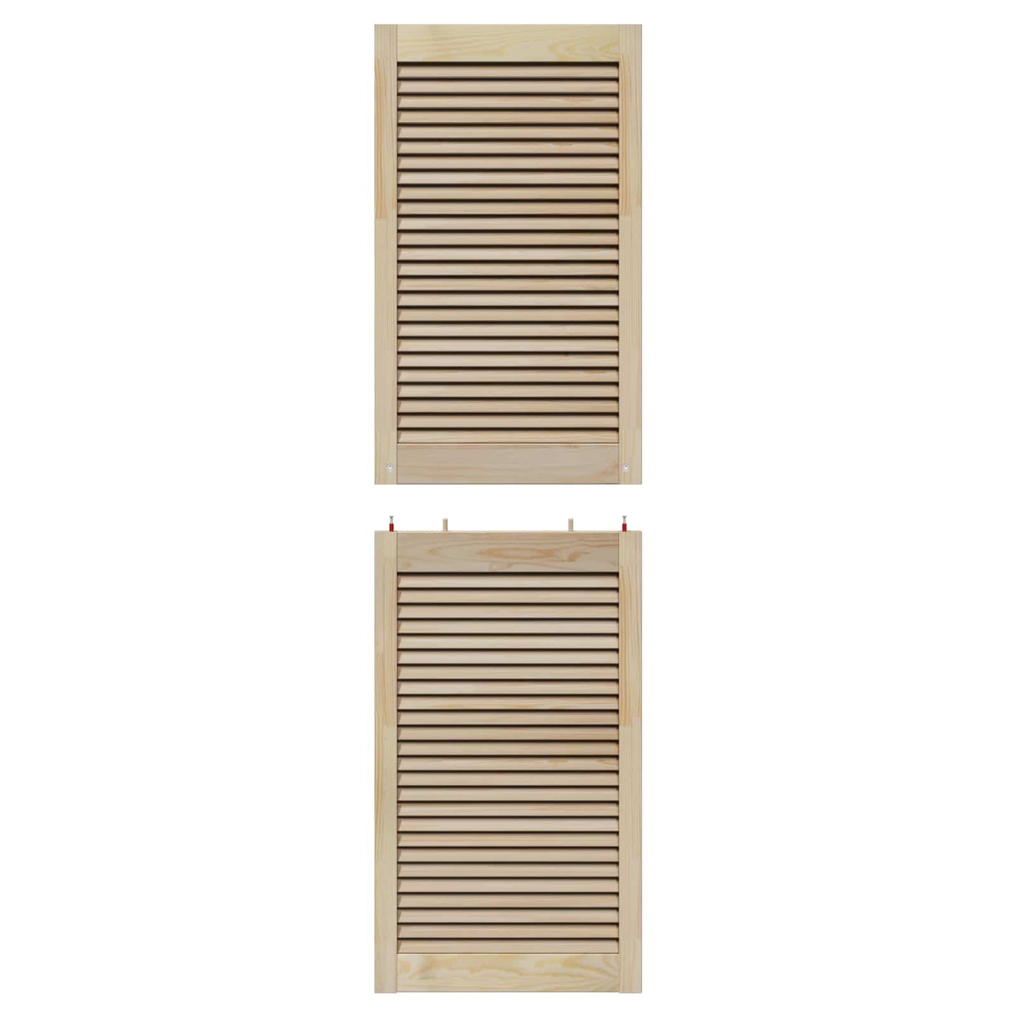 Schranktür 4 pcs Natur 170 x 2,1 x 49,5 cm Massives Kiefernholz