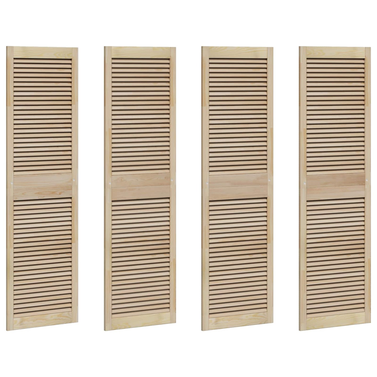 Schranktür 4 pcs Natur 170 x 2,1 x 49,5 cm Massives Kiefernholz