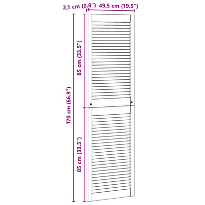 Schranktür 4 pcs Natur 170 x 2,1 x 49,5 cm Massives Kiefernholz