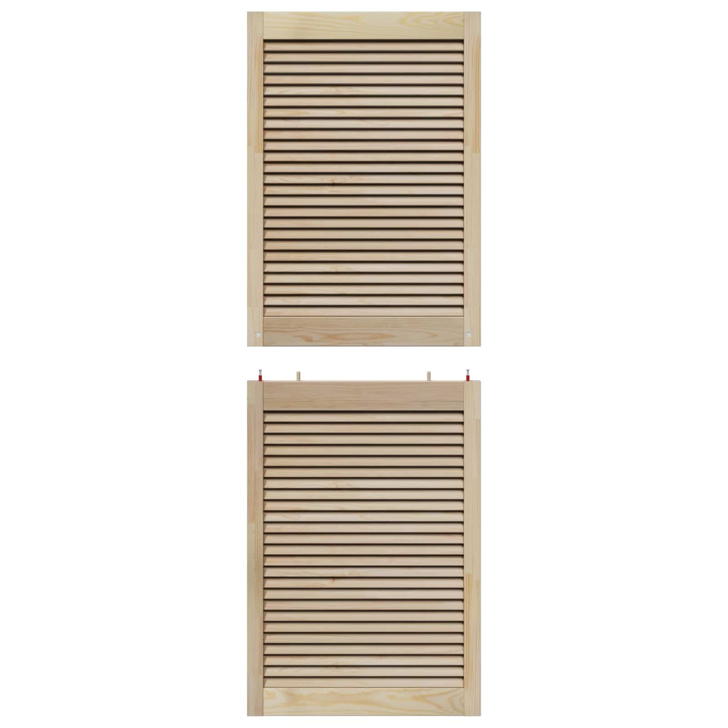 vidaXL Schranktür 4 pcs Natur 170 x 2,1 x 59,5 cm Massives Kiefernholz