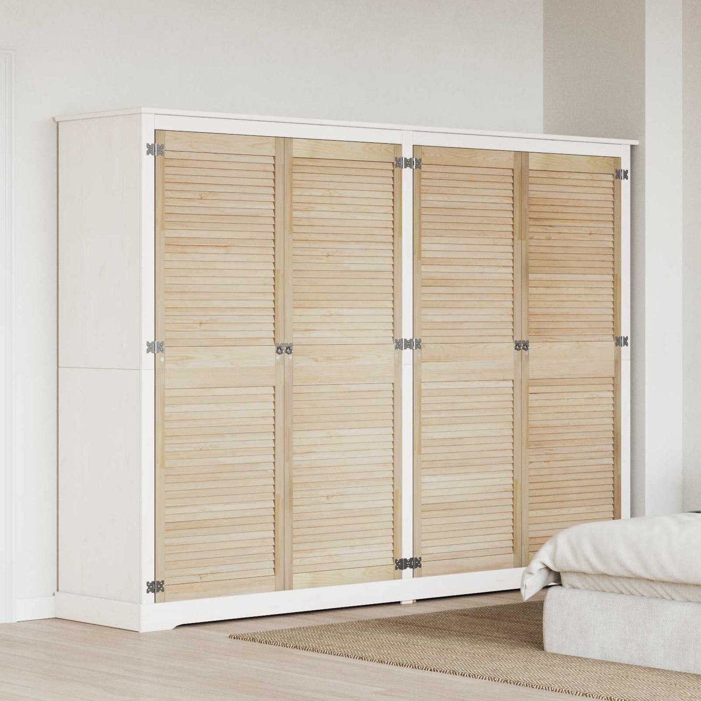 vidaXL Schranktür 4 pcs Natur 170 x 2,1 x 59,5 cm Massives Kiefernholz