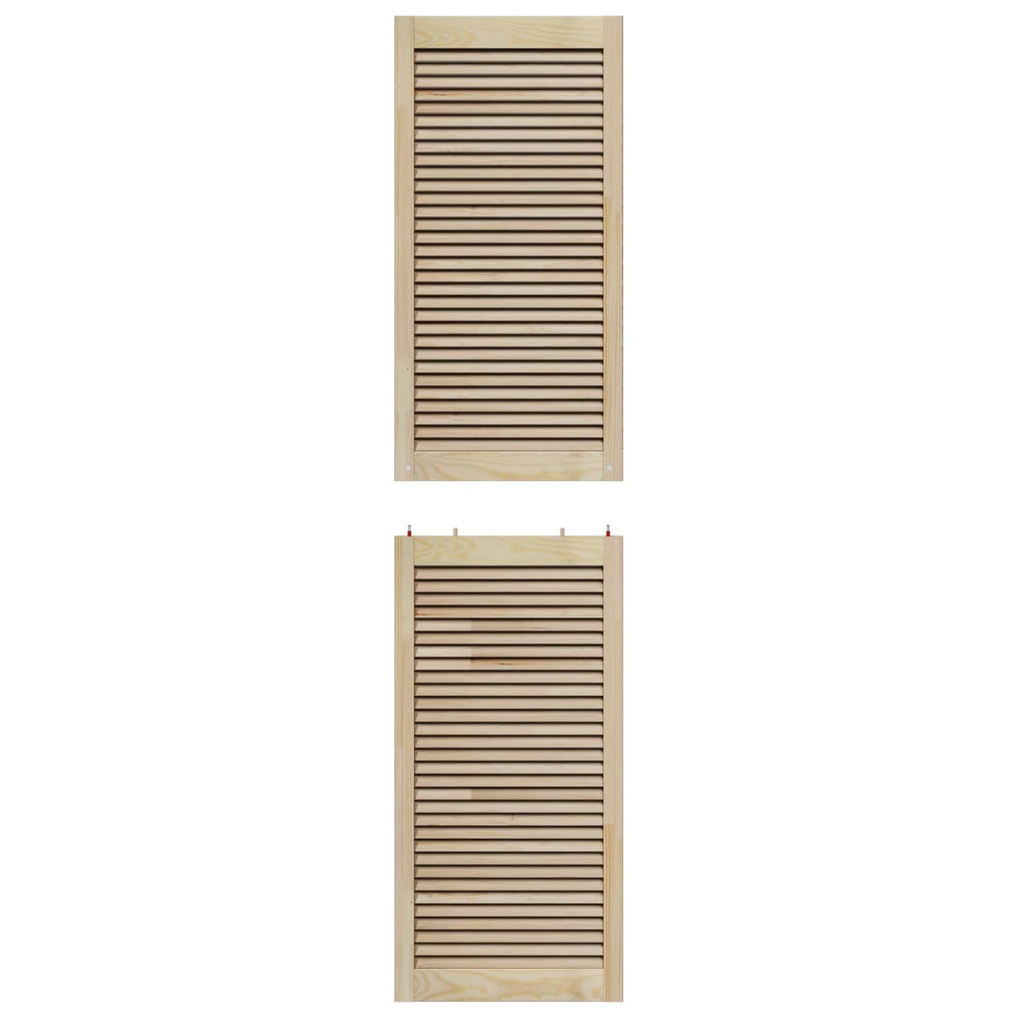 vidaXL Schranktür 4 pcs Natur 201 x 2,1 x 49,5 cm Massives Kiefernholz
