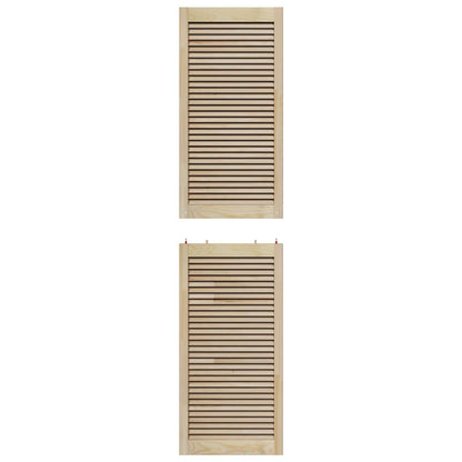 vidaXL Schranktür 4 pcs Natur 201 x 2,1 x 49,5 cm Massives Kiefernholz
