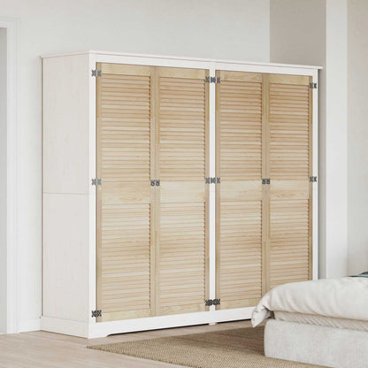 vidaXL Schranktür 4 pcs Natur 201 x 2,1 x 49,5 cm Massives Kiefernholz