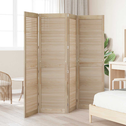 vidaXL Schranktür 4 pcs Natur 201 x 2,1 x 49,5 cm Massives Kiefernholz