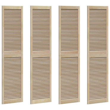 vidaXL Schranktür 4 pcs Natur 201 x 2,1 x 49,5 cm Massives Kiefernholz
