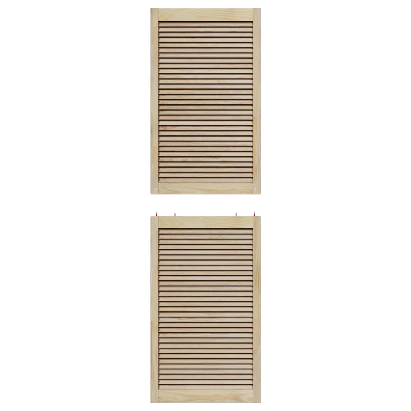 vidaXL Schranktür 4 pcs Natur 201 x 2,1 x 59,5 cm Massives Kiefernholz