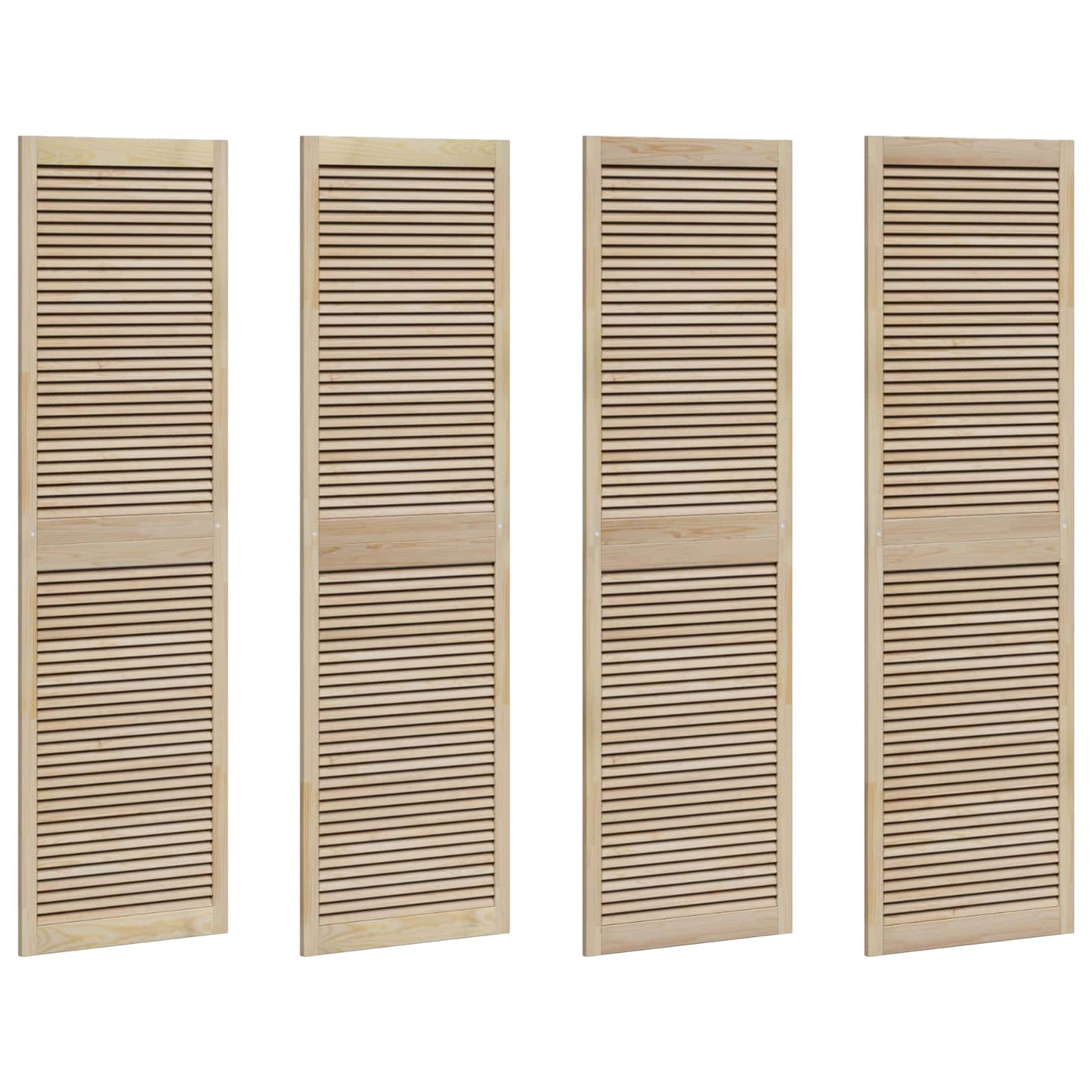 vidaXL Schranktür 4 pcs Natur 201 x 2,1 x 59,5 cm Massives Kiefernholz