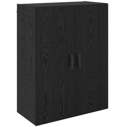 Wandschrank 2 pcs Schwarz Eichen-Optik 69,5 x 34 x 90 cm