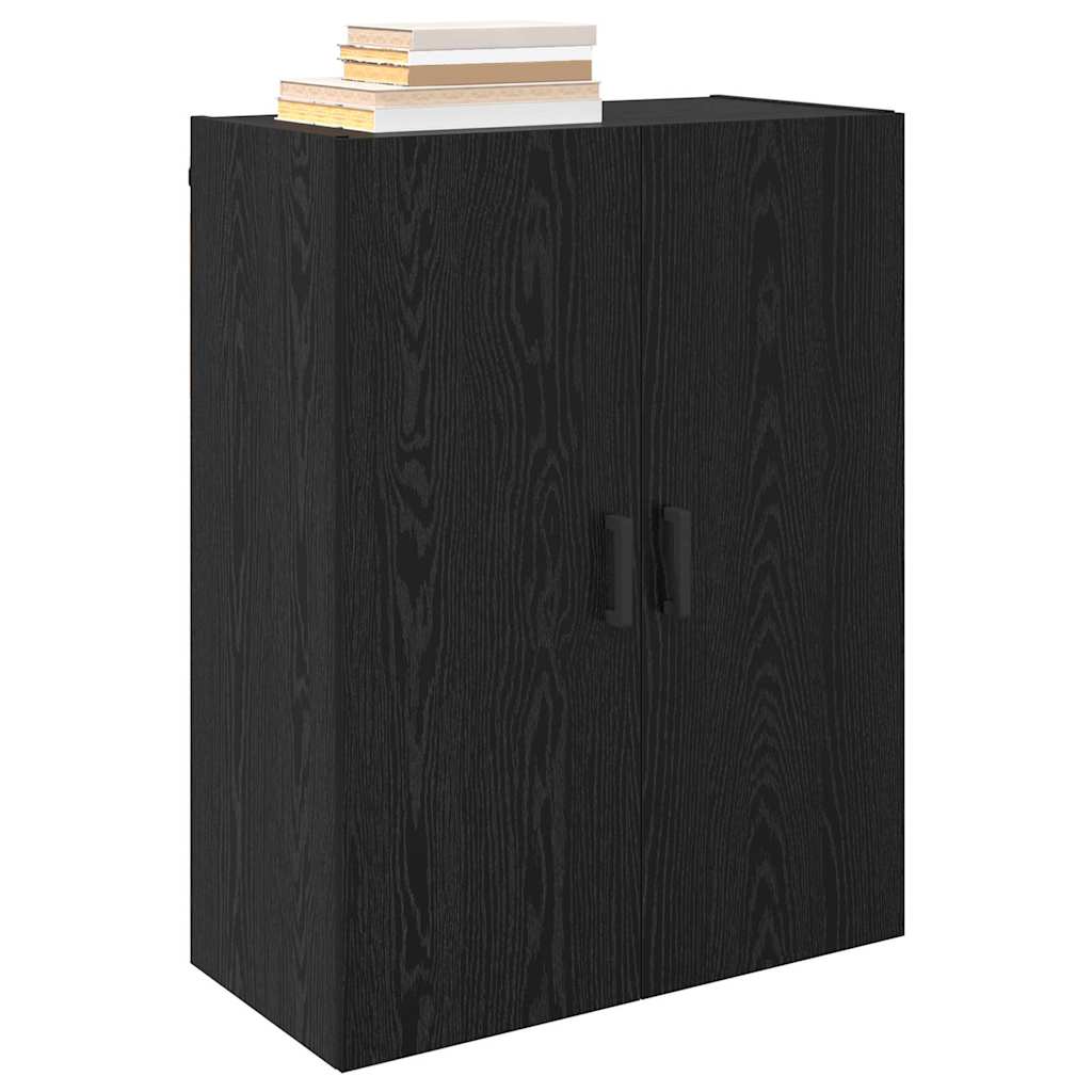 Wandschrank 2 pcs Schwarz Eichen-Optik 69,5 x 34 x 90 cm