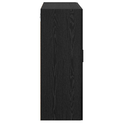 Wandschrank 2 pcs Schwarz Eichen-Optik 69,5 x 34 x 90 cm