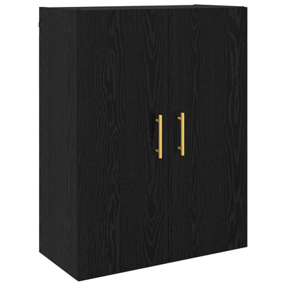 Wandschrank 2 pcs Schwarz Eichen-Optik 69,5 x 34 x 90 cm