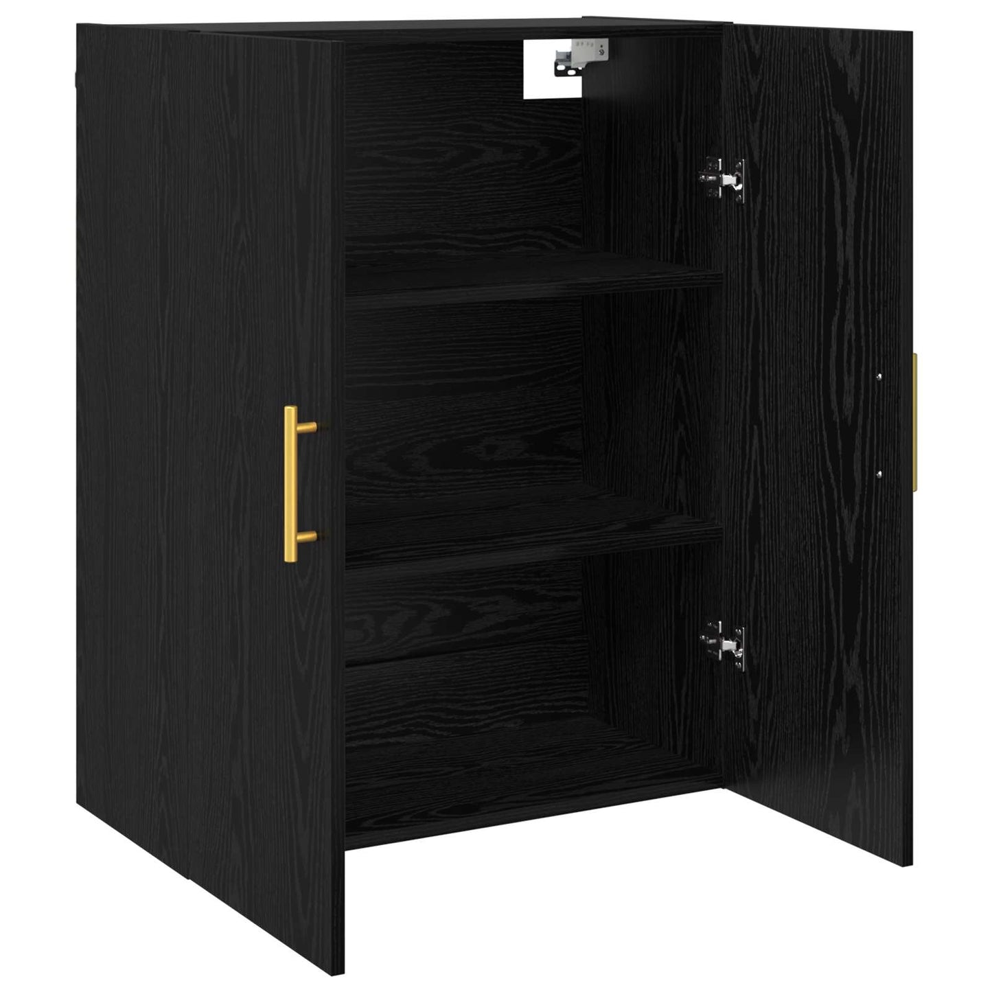 Wandschrank 2 pcs Schwarz Eichen-Optik 69,5 x 34 x 90 cm