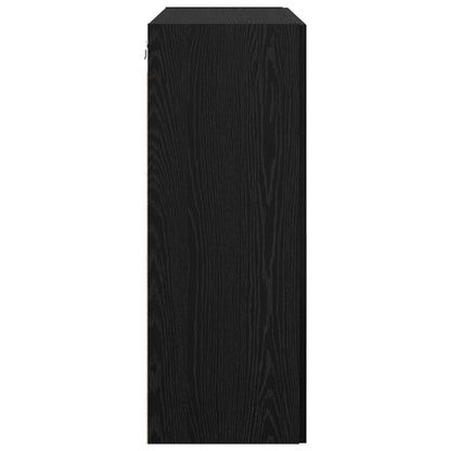 vidaXL Wandschrank 2 pcs Schwarz Eichen-Optik 69,5 x 34 x 90 cm