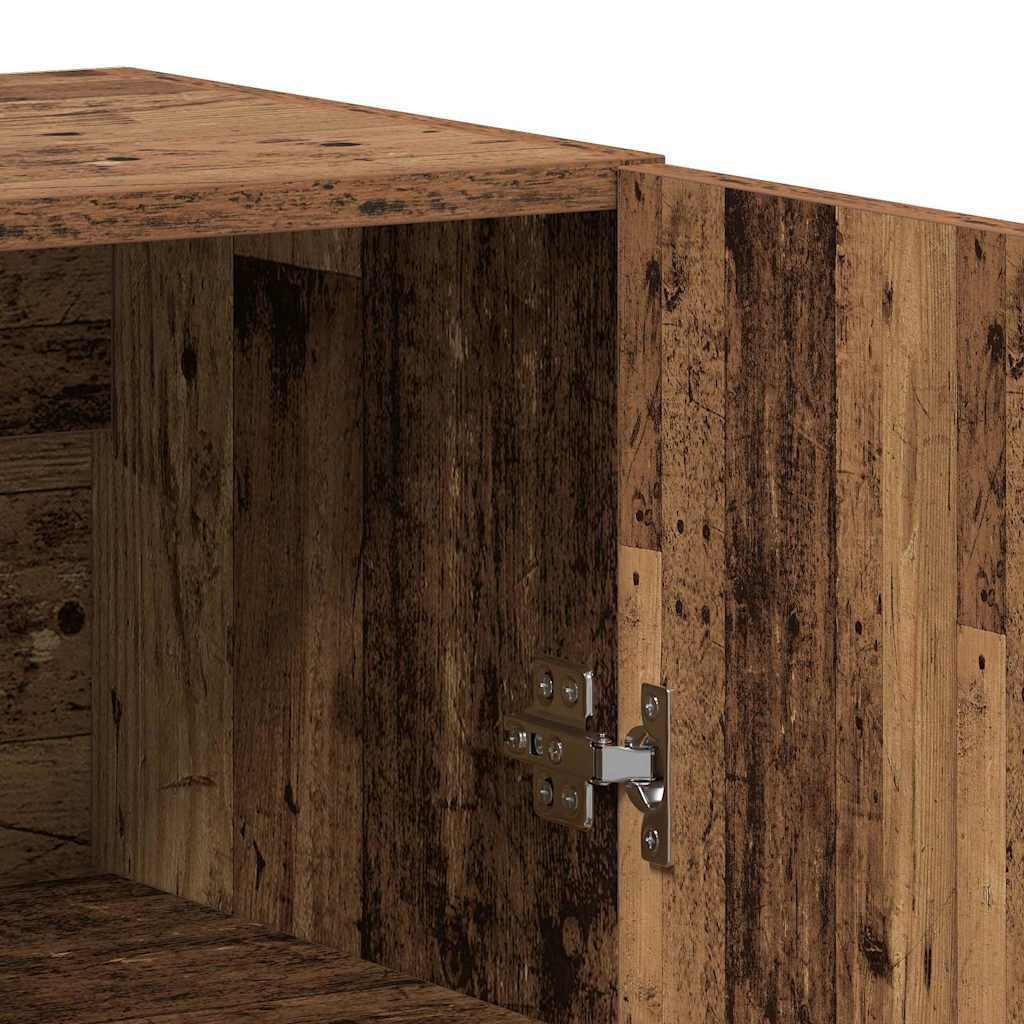 vidaXL Highboard 2 pcs Altholz Holzwerkstoff
