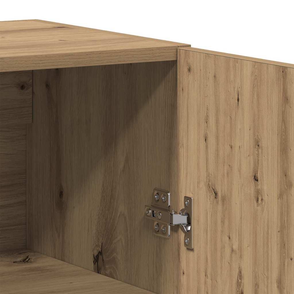 vidaXL Highboard 2 pcs Artisan-Eiche Holzwerkstoff