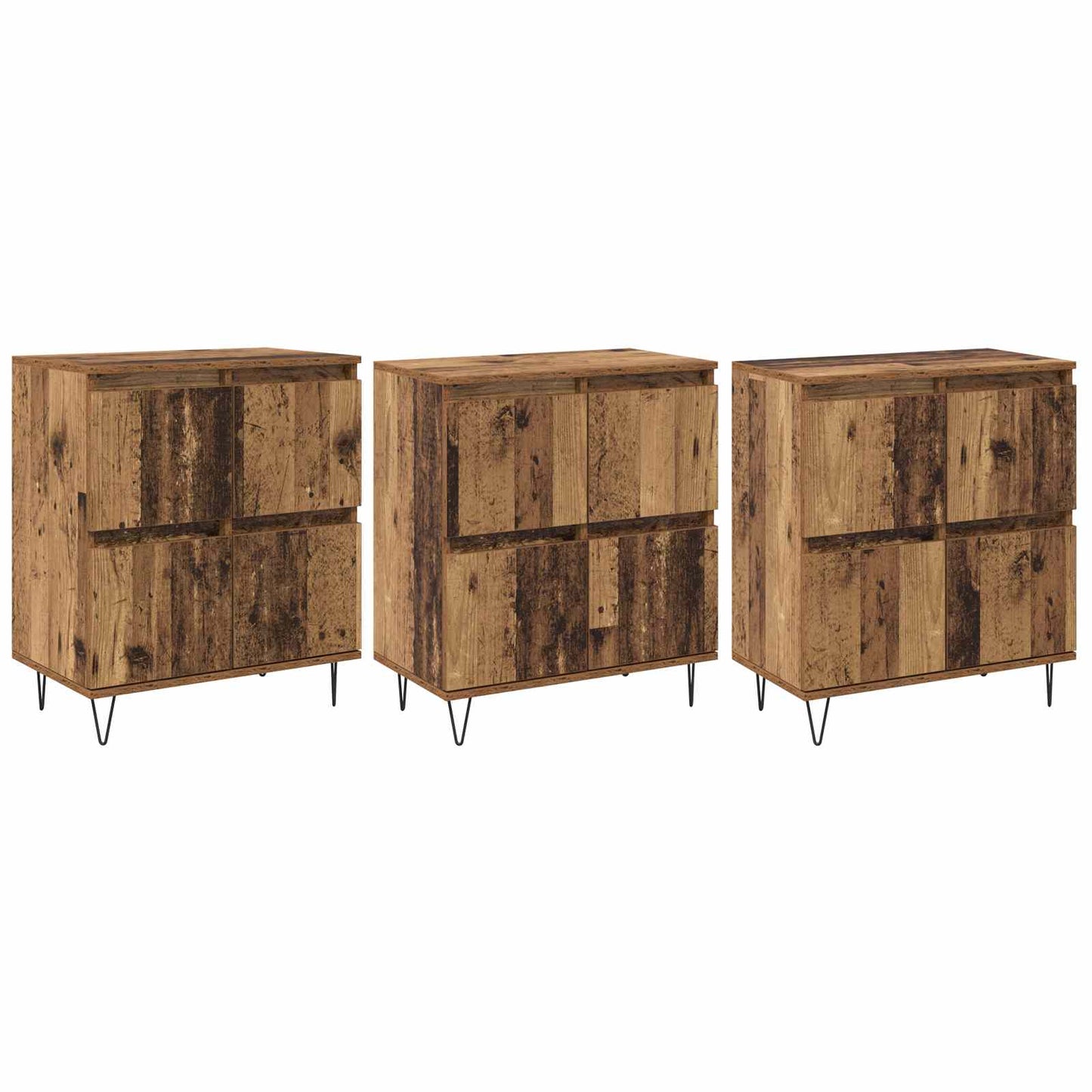 vidaXL Sideboards 3 pcs Altholz 180 x 35 x 70 cm Holzwerkstoff
