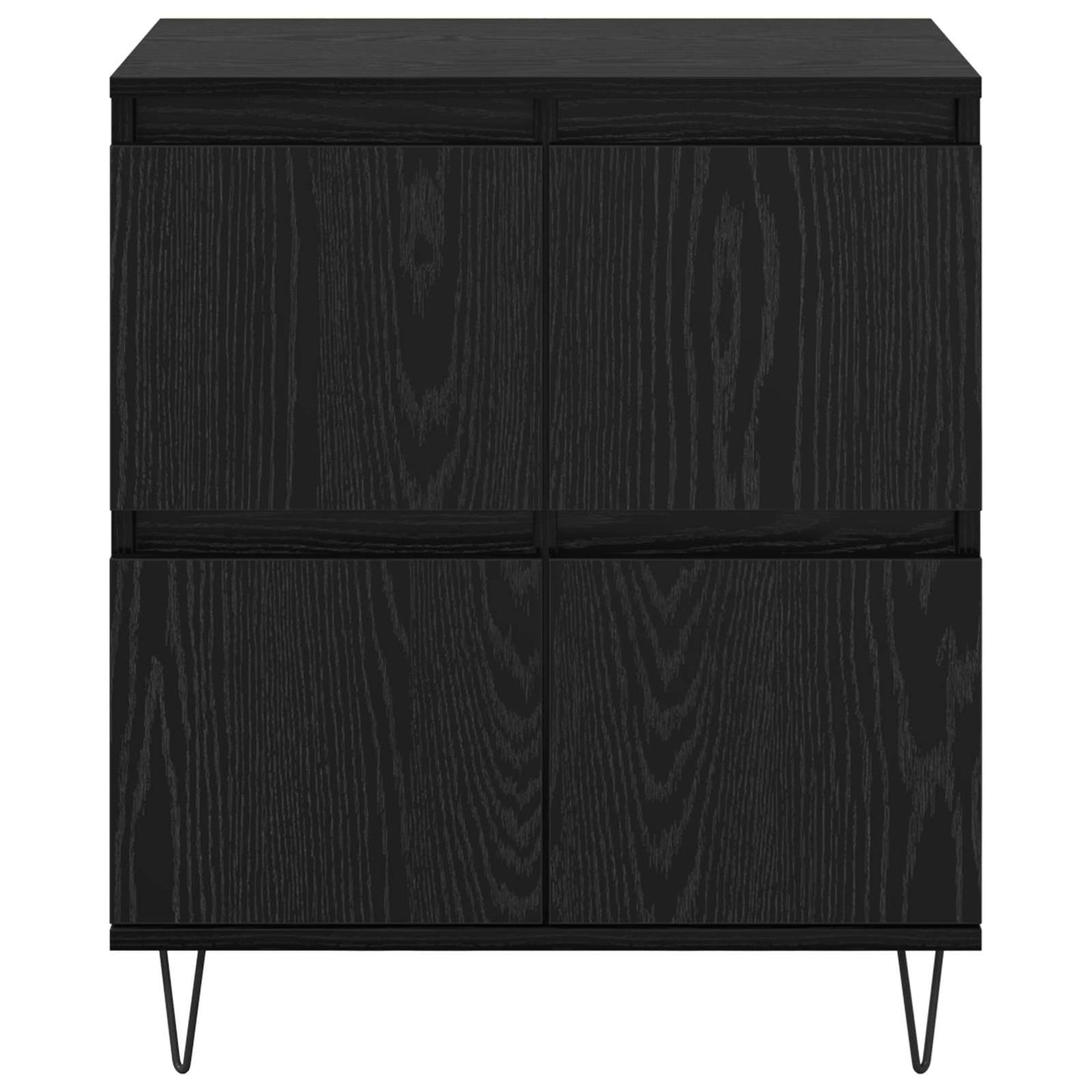 vidaXL Sideboards 3 pcs Schwarz Eichen-Optik 180 x 35 x 70 cm