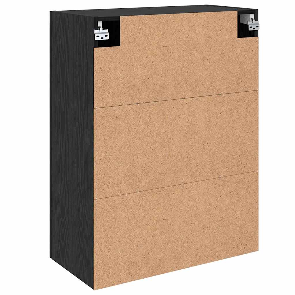 Wandschrank 2 pcs Schwarz Eichen-Optik 69,5 x 34 x 90 cm