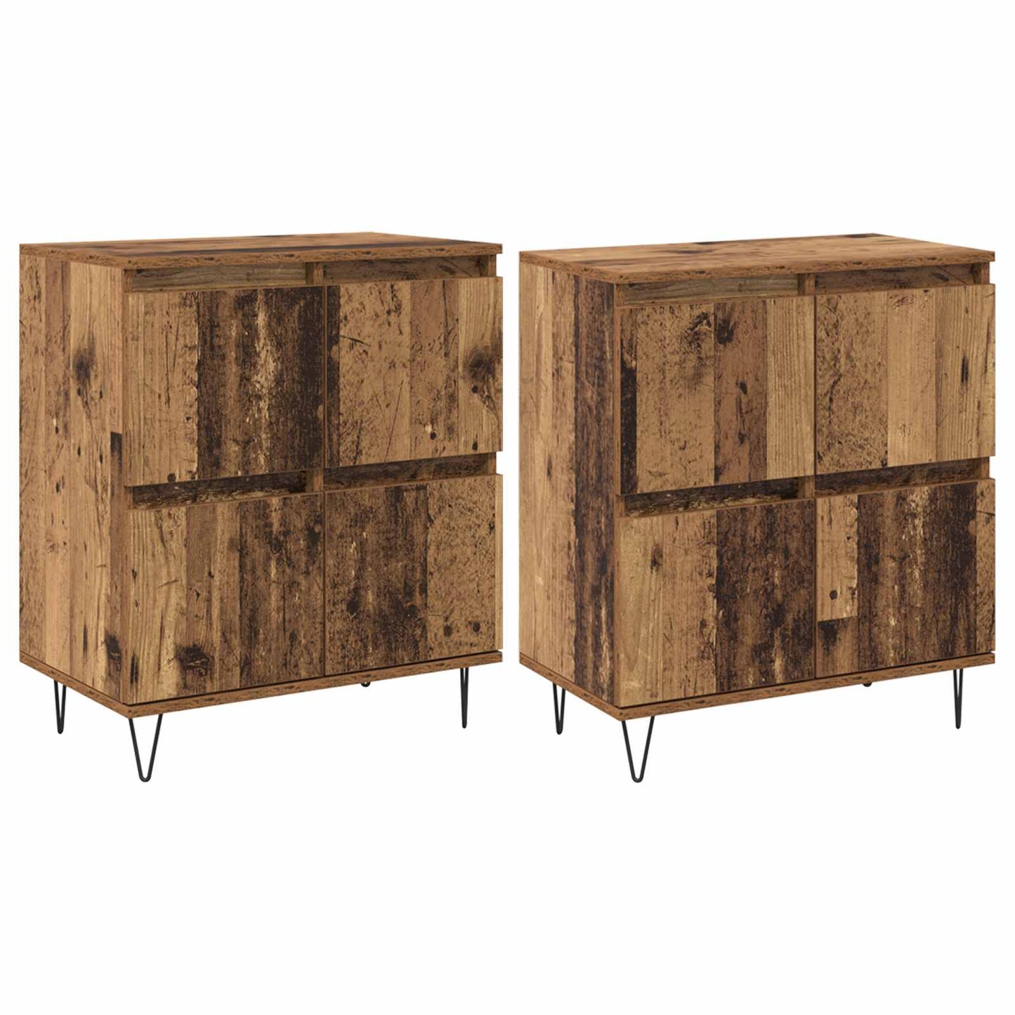 vidaXL Sideboards 2 pcs Altholz 120 x 35 x 70 cm Holzwerkstoff
